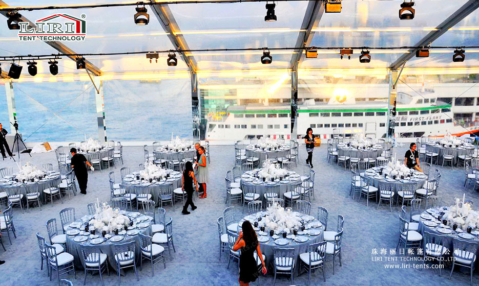 Dior Trasnsparent Banquet Tent In Hongkong