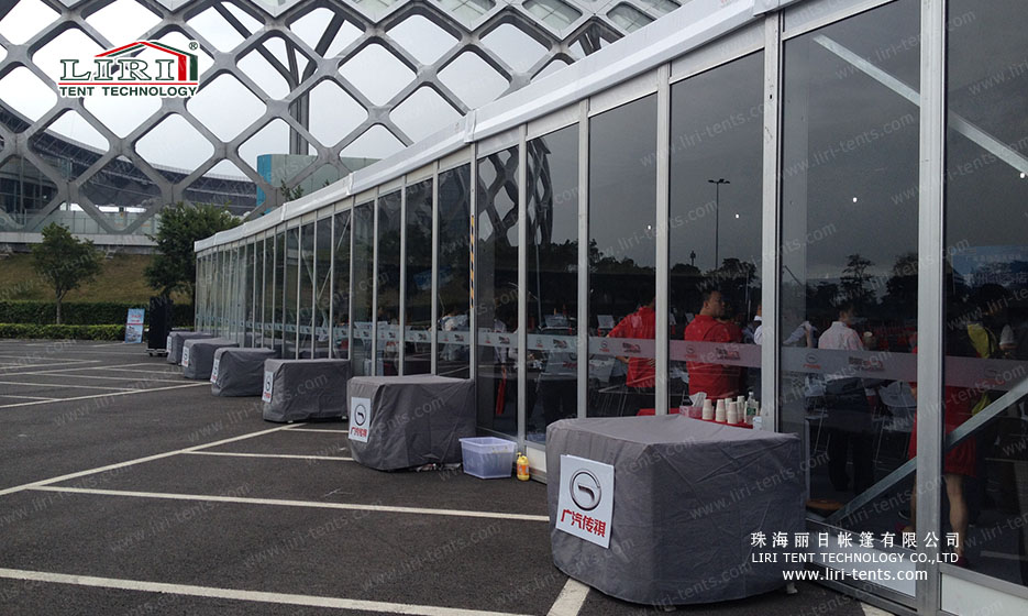 Event Tent Marquee for Auto Show with glass wall