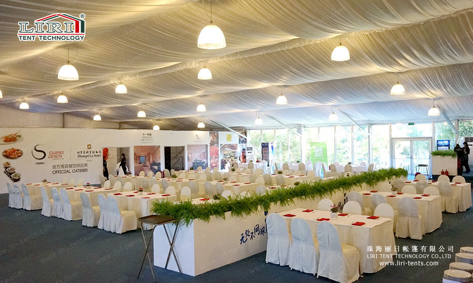 Two Story tent for dining hall