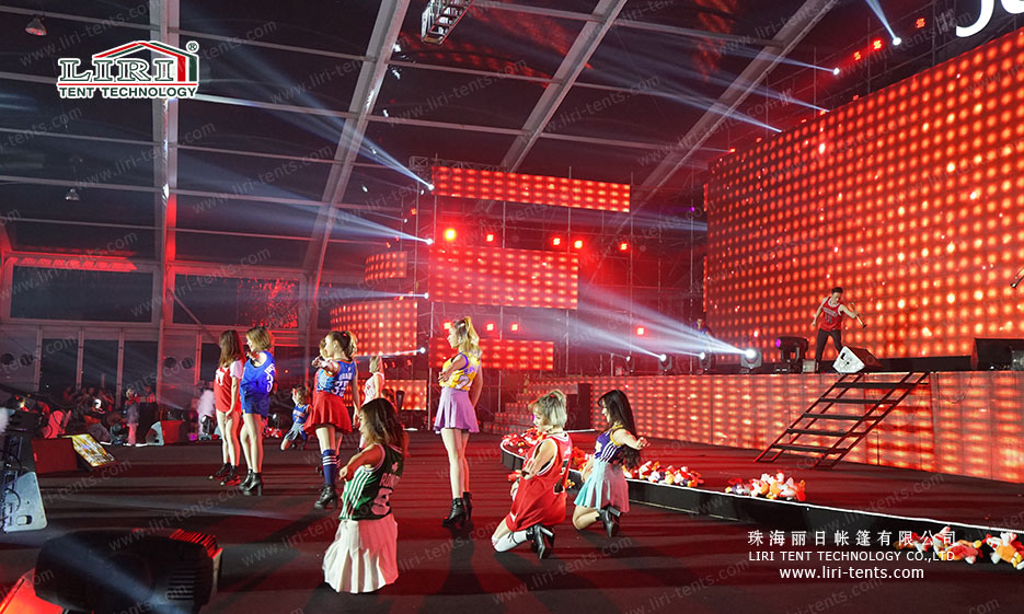 beautiful decorated transparent tent