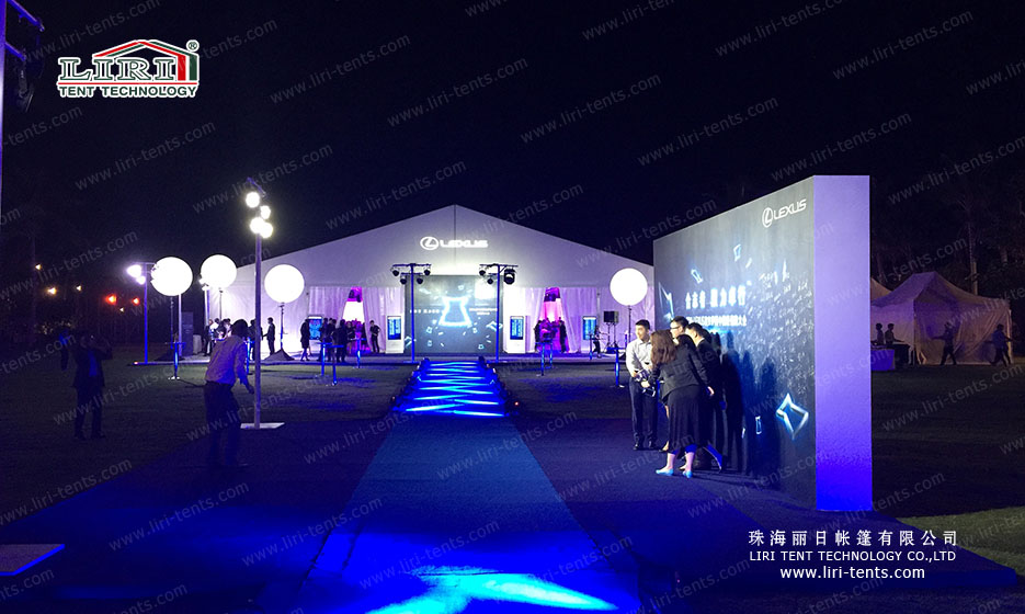 beautiful party marquee with sidewalls
