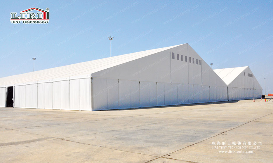 huge outdoor warehouse tent