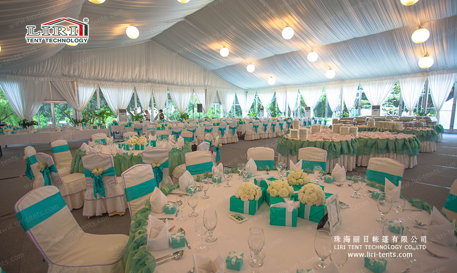 white marquee for party