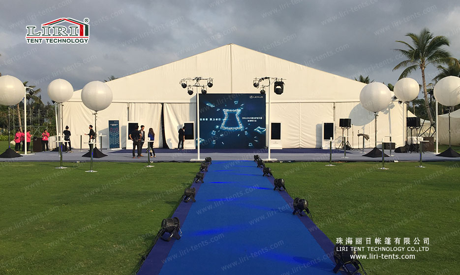 white party tent with sidewalls
