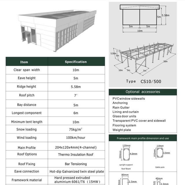 10m Span Cube Structure Tent