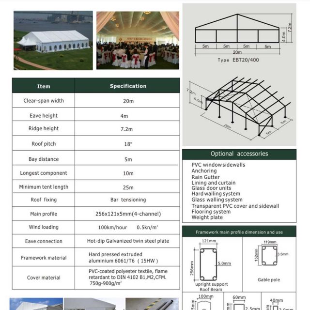 20m Span Big Tent EBT 