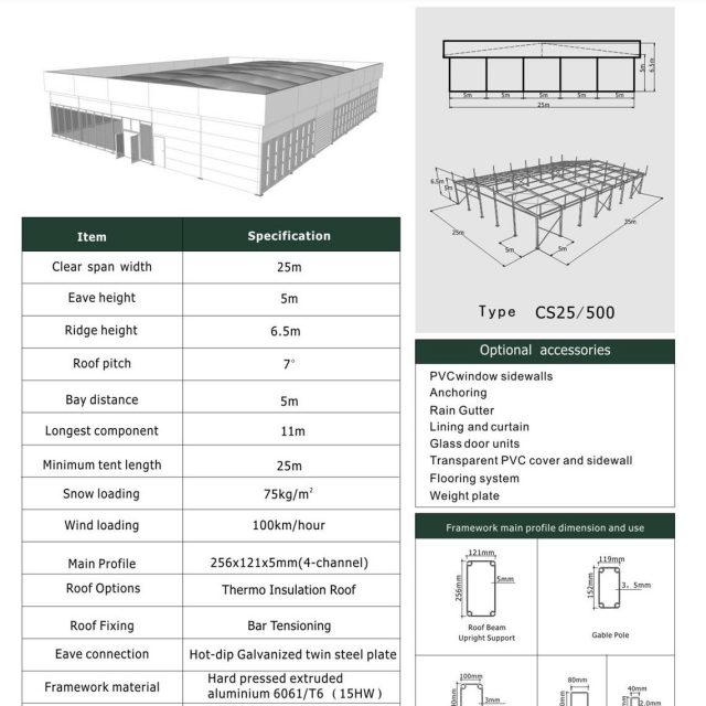 25m Span Cube Structure Tent