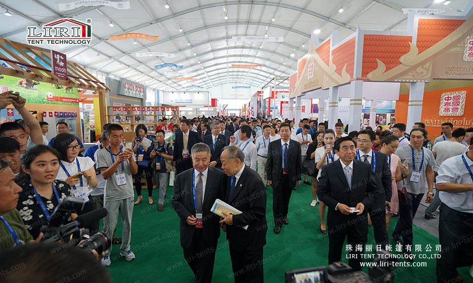 40m width span double decker exhibition tent