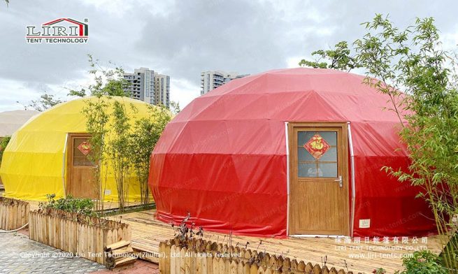 Tenda em forma de cúpula geodésica semi-oval à venda 3