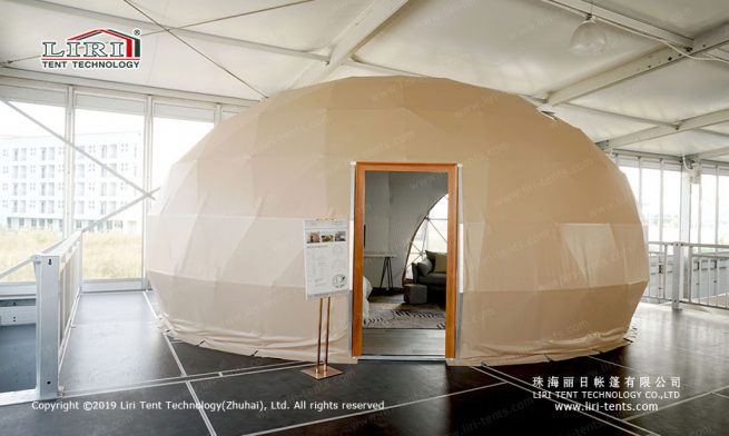 Tenda em forma de cúpula geodésica semi-oval – produto 1