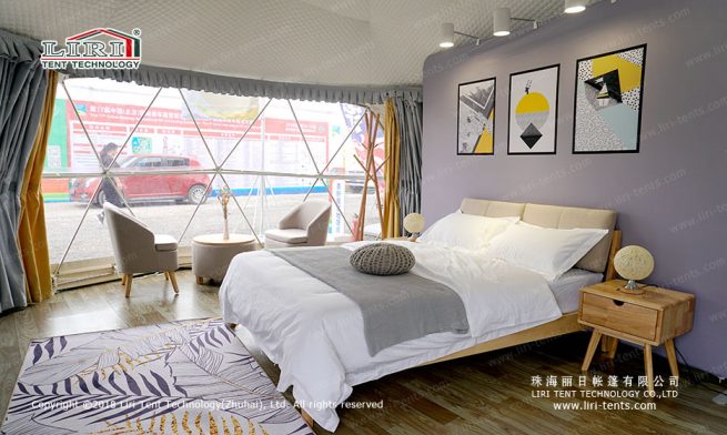 Apresentação do Hotel Pop-Up com Cúpula Geodésica