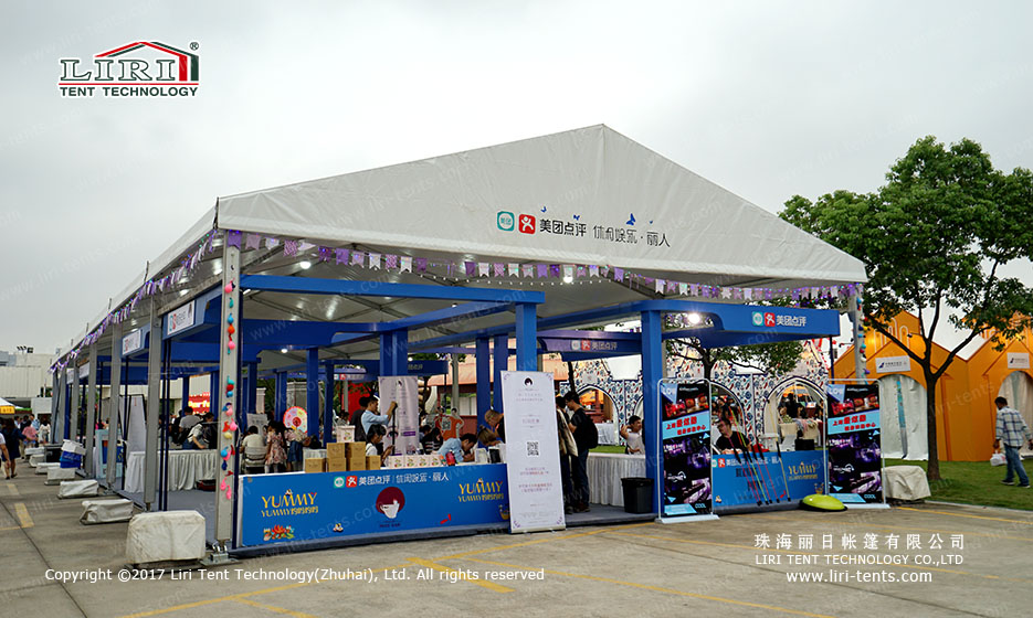 Apresentação da tenda para eventos de festivais