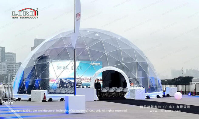 Tenda para eventos em forma de cúpula geodésica 3