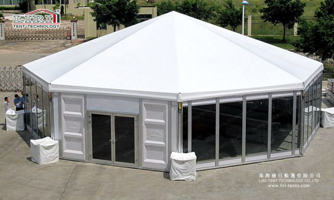 tenda octogonal com parede em ABS 2