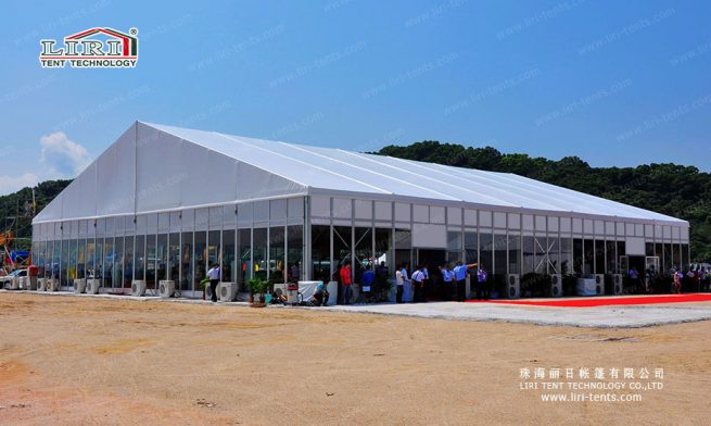 parede de vidro para tenda ao ar livre
