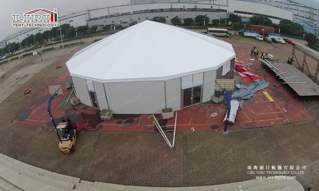 tenda poligonal com doze lados