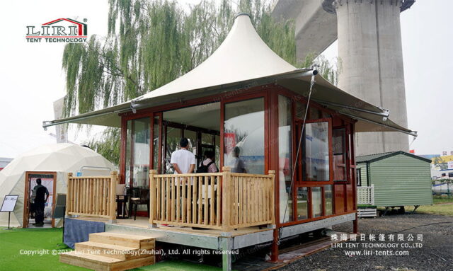 Tenda de safari de glamping de luxo