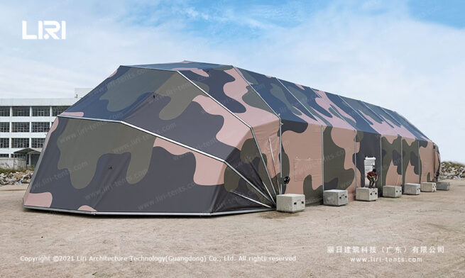 Tenda-hangar tipo concha personalizada