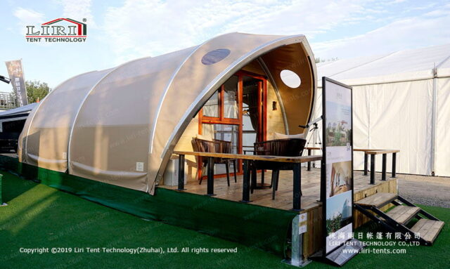Tenda de glamping em forma de concha à venda 6