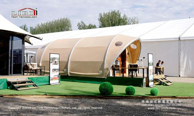 Tenda de glamping de luxo em forma de concha 4