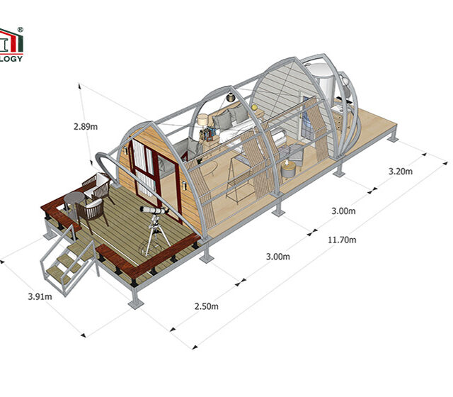 Tenda de glamping em forma de concha à venda