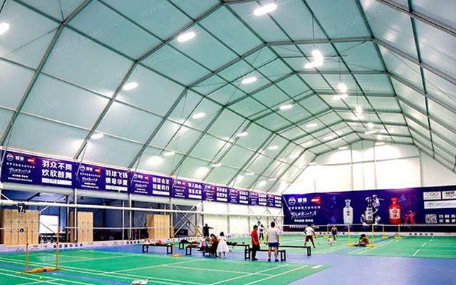 Vídeo da tenda para campo de badminton coberto
