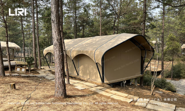 Tenda de glamping no Havai