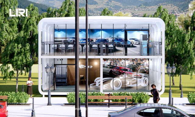 Modelo modular de dois andares, design 7