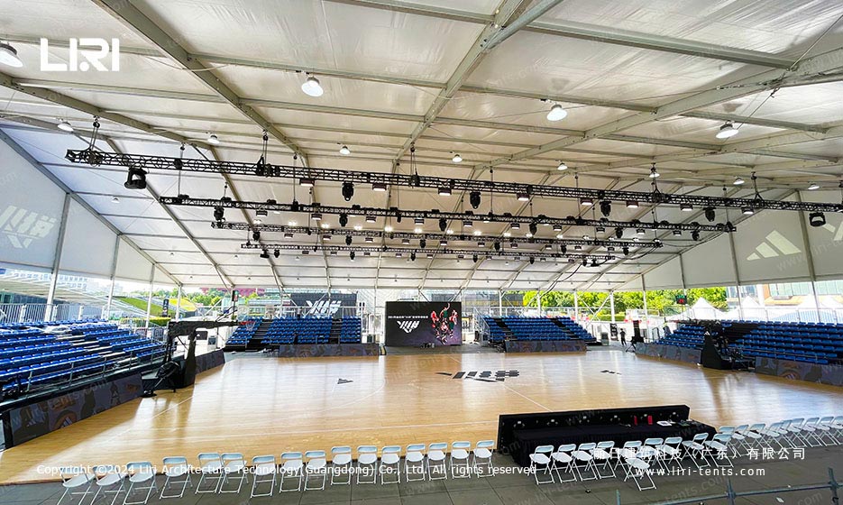 Tenda de grande vão livre para jogos de basquetebol ao ar livre