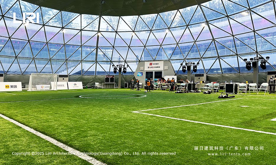 Geodesic Dome Tent for World Humanoid Robot Games (3)