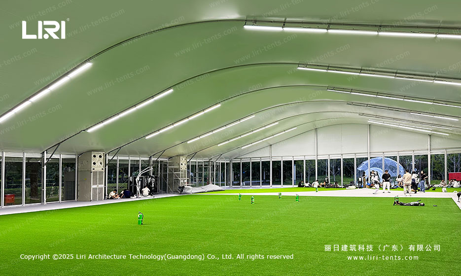 Geodesic Dome Tent for World Humanoid Robot Games (4)