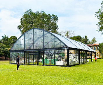Imagem geral da tenda de jardim para casamentos ao ar livre
